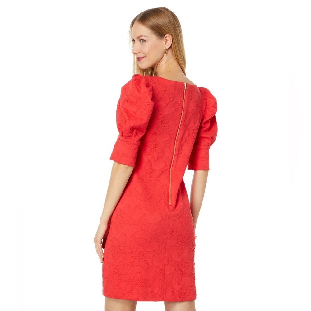 Lilly Pulitzer Knowles Elbow Sleeve Knit Jacquard Mini Dress in Ruby Red Small - Picture 6 of 14